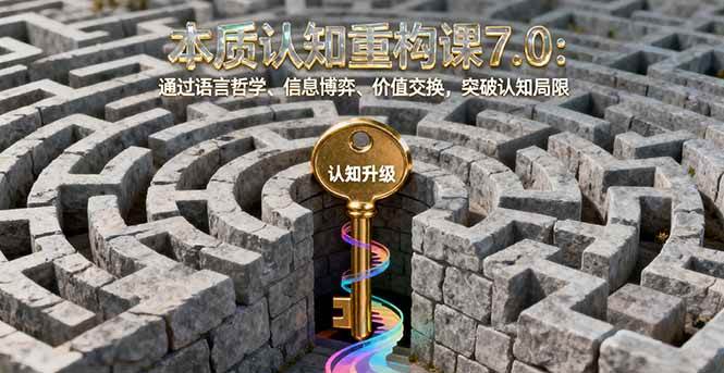 （16218期）本质认知重构课7.0：通过语言哲学、信息博弈、价值交换，突破认知局限-小千网络